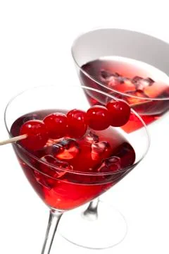 Cherry vodka Stock Photos