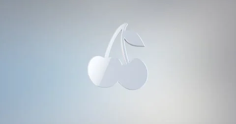 Cherry White 3d Icon 스톡 동영상 67410272