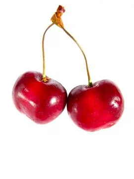 Cherry on white background Stock Photos