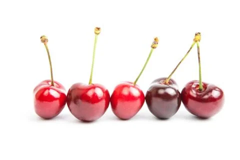 Cherry on a white background Stock Photos