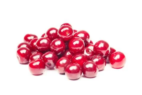 Cherry on a white background Stock Photos