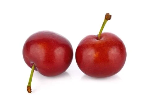 Cherry on white background Stock Photos