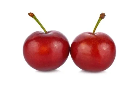 Cherry on white background Stock Photos