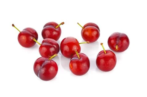 Cherry on white background Stock Photos