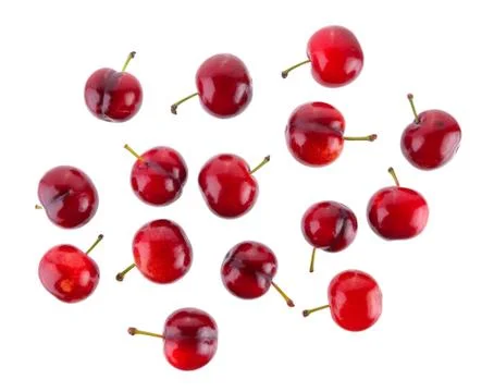 Cherry on white background Stock Photos