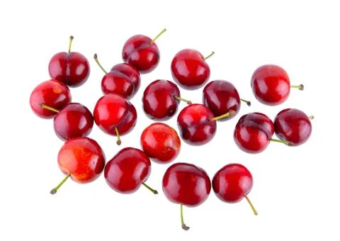 Cherry on white background Stock Photos