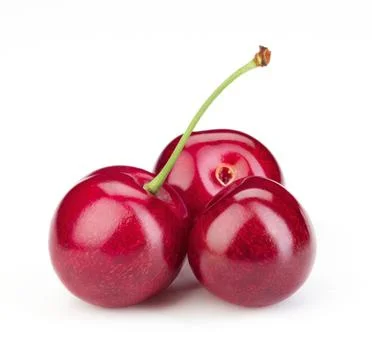 Cherry on white background Stock Photos