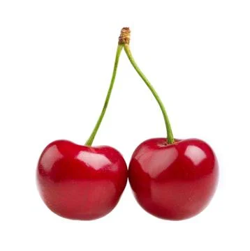 Cherry on white background Stock Photos