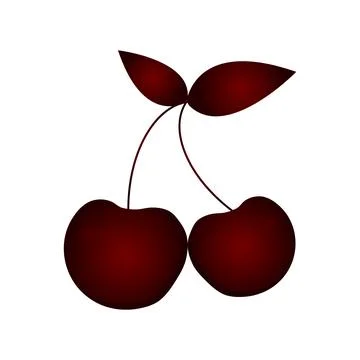 Cherry on a white background. vector illustration Stock Illustration