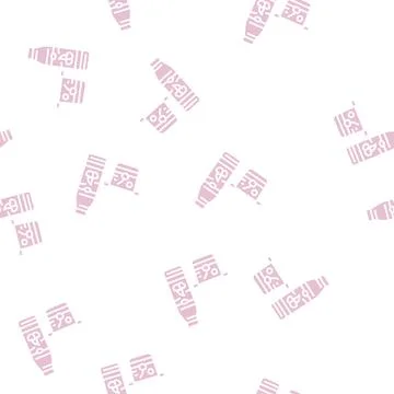 Cherry yogurt glyph seamless pattern Illustrazione stock