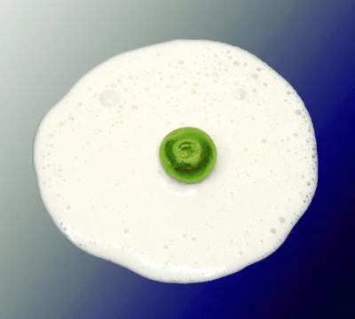 Cherry in yogurt Stock Photos