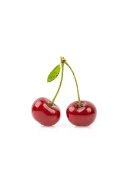 Cherrys isolated on white background. 스톡 사진