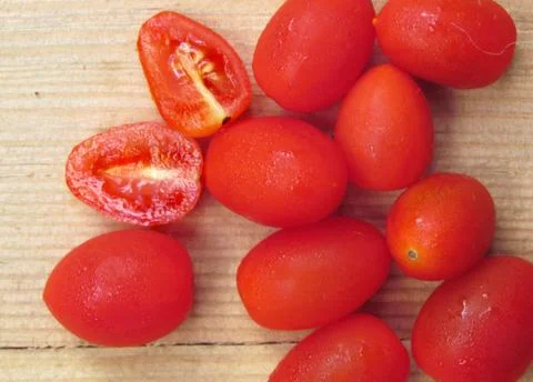 CherryTomatoesCloseUp Stock Photos