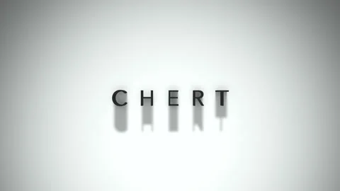 Chert 3D title animation matte black text on a white background Stock Footage 300716065