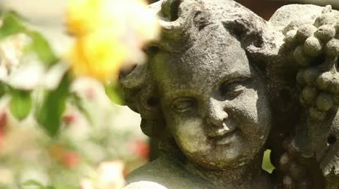 Cherub Sculpture 01 Stock Footage 12150840