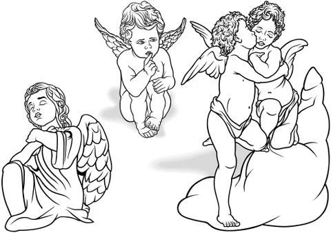 Cherub Set Stock Illustration