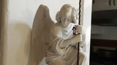 Cherub Statue Stock Footage 40812045