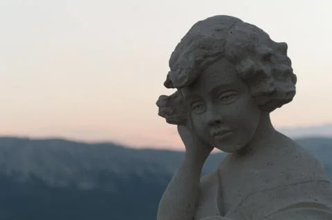 Cherub at sunset. 写真素材