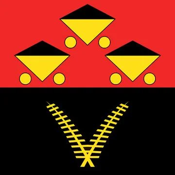 Chervonograd flag Stock Illustration