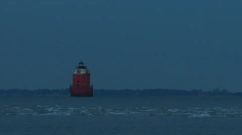 Chesapeake Bay Lighthouse Stock Footage 35004465