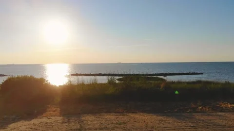 Chesapeake Bay Sunset Stock Footage 135989328