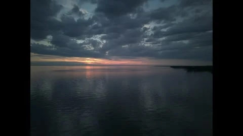 Chesapeake Bay Sunset Timelapse from a Drone Stock Footage 279521806