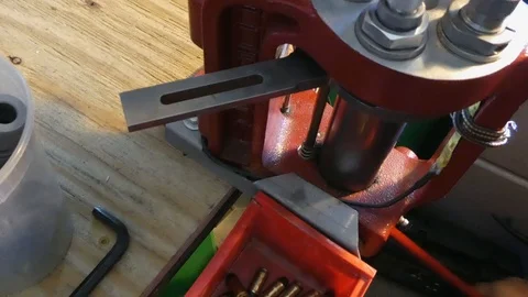 Chesapeake VA, USA 4/28/2019 Reloading Ammunition for competition Stock Footage 107155751