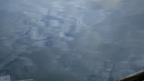 Chesapeake Virginia clouds reflected in water Stock Footage 92045065