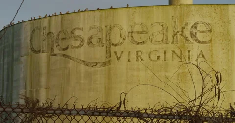 Chesapeake Water Tower Close Up Stock Footage 51201875