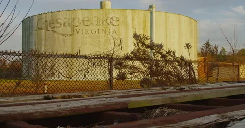 Chesapeake Water Tower Stock Footage 51202141