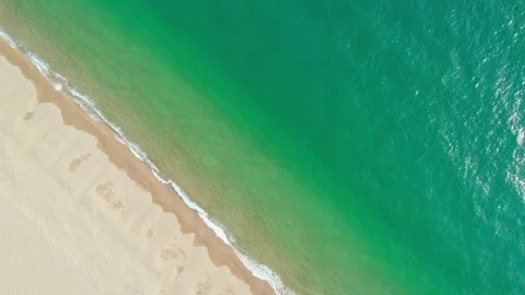 Chesil beach - abstract aerial static 2 Video stock 229006350