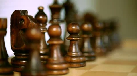 Chess 01: Black's first move Stock Footage 8871313