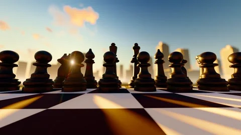 Chess and chess game changes Stock Footage 283797214