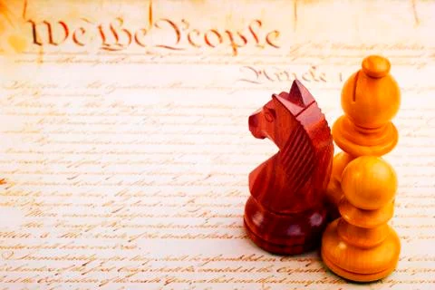 Chess and constitution Stock Photos