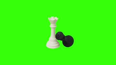 Chess animation on green screen background 库存影片 332751724