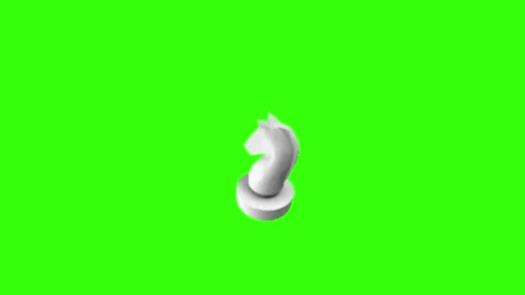 Chess animation on green screen background 库存影片 332751730