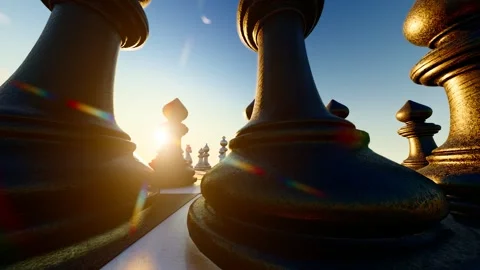 Chess arrangement, array and game Stock Footage 269106786