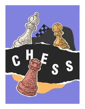 Chess artistic poster Stock-Illustration