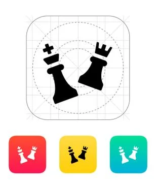 Chess attack icon. 스톡 일러스트