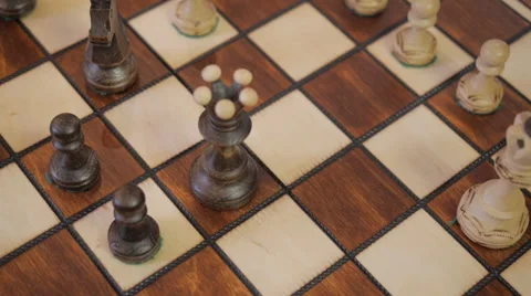 Chess. Battle. The checkmate. White, good win. Stock Footage 40586740