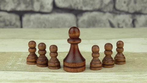 Chess big pawn and small black Stock Footage 78531520