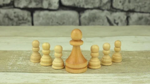 Chess big pawn and small Stock Footage 78531534