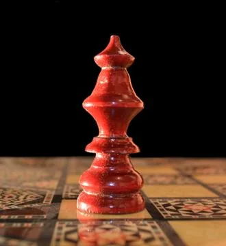 Chess bishop on a chessboard Stock Photos