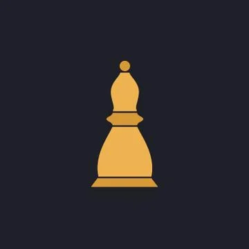 Chess bishop computer symbol Stock Illustration