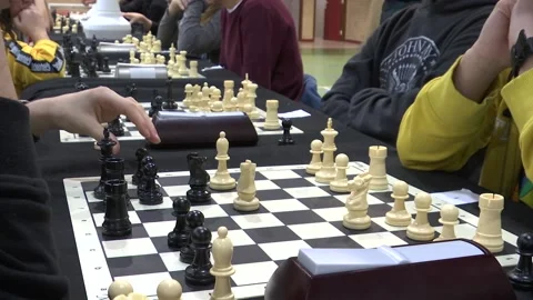 CHESS BISHOP EATING HORSE Stock Footage 100185173