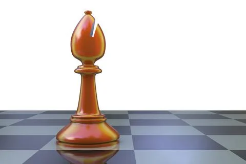 Chess bishop, illustration Stock Illustration