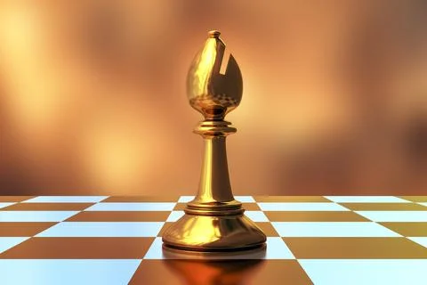 Chess bishop, illustration Stock Illustration