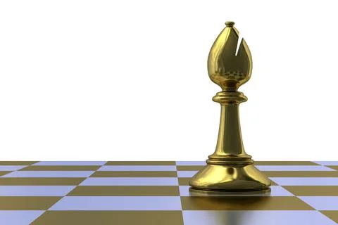 Chess bishop, illustration Stock Illustration