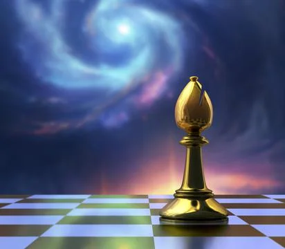 Chess bishop, illustration Stock Illustration