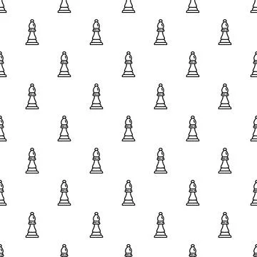 Chess bishop pieces pattern for strategy and game イラスト素材